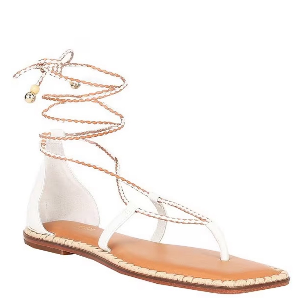 Antonio Melani
x The Nat Note Solano Fabric Ankle Wrap Thong Sandals